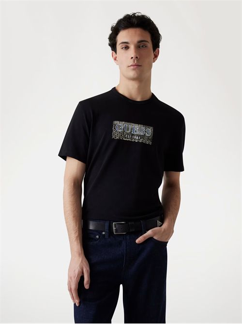 t-shirt man black GUESS | M5GI19J1314/JBLK